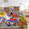 3pcs Colorful Journey Super Mario Adventure Quilt Set Cartoon Themed Bed Quilt Set Lovely Character Bedroom Decor Bed Quilt Set Four Seasons (1 C
