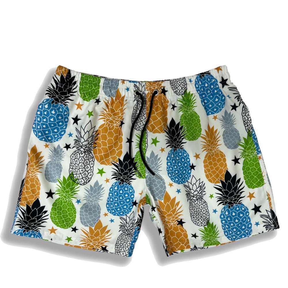 Męskie, szybkoschnące, elastyczne spodenki plażowe – duży rozmiar, luźny krój, styl czteropunktowy do uprawiania sportów rekreacyjnych