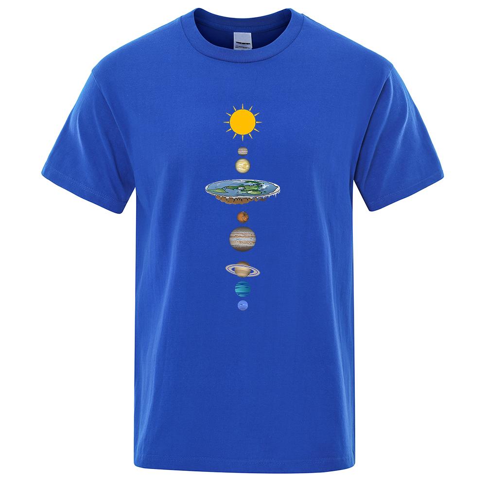 Sistemul solar cosmic planete imprimare mânecă scurtă bărbați street casual tee îmbrăcăminte vrac supradimensionat tricou masculin de vară din bumbac topuri