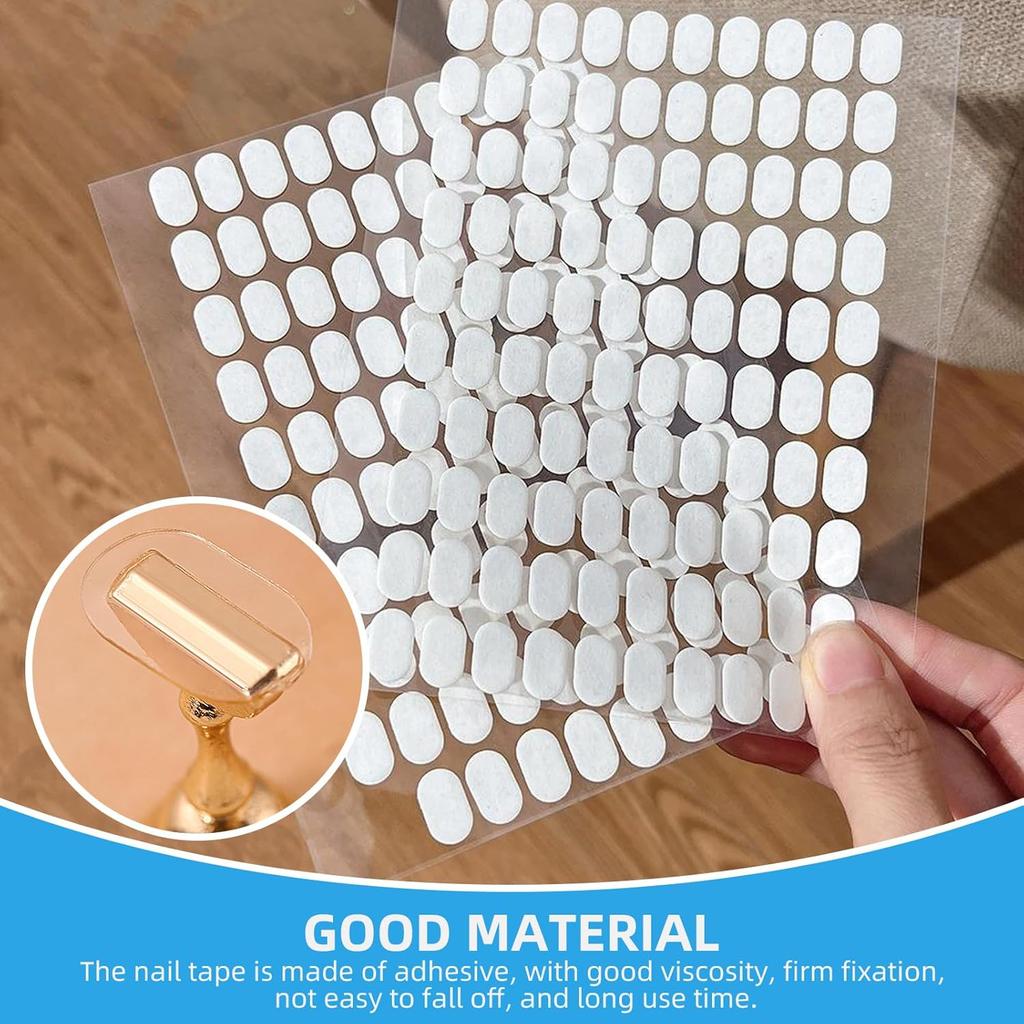 YIKOOLIN Clear Nail Art Display Stand Double-Sided Nail Tape Adhesive Sticker for Art Practice & Design Clear Nail Display Rack