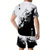 Men's  Casual Crew Neck Short Sleeve T-shirt And Shorts Set for Summer, Men's Clothing
