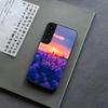 Purple Lavender Flowers Phone Case For Samsung S24, S25 22,30,Note20,Ultra,Lite,Ultra5G,Plus,FE Black Cover