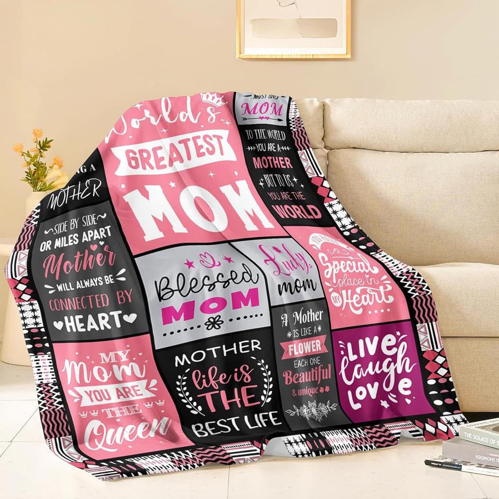Perfect Gift To Mom Peace Blanket for Anniversary Birthday Mothers Day Fathers Day for Mom Dad Wife Sister Grandma Abuela Throw