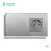 BSEED 1/2/3Gang Touch Light Switches 1/2/3Way Stair Sensor Switches For Hallway Corridor With Socket EU Standard Glass Panels