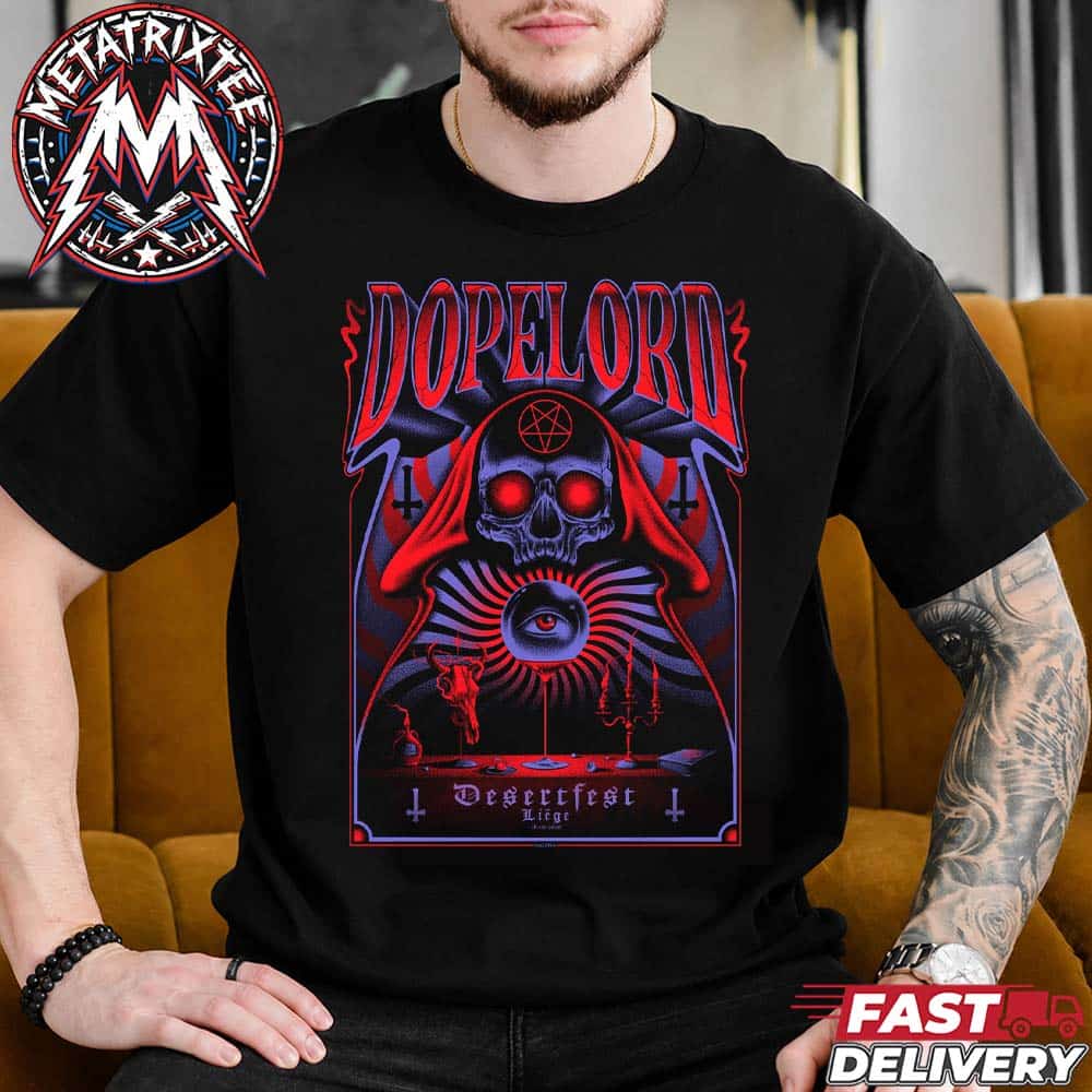 Dopelord Desertfest Belgium 2026 Liege Black Short Sleeve T-Shirt