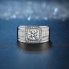 BagueRingen Inele cu diamante Moissanite de 1 carat Culoarea D Bijuterii din argint 925 de modă Inel de afaceri de lux pentru bărbați Dimensiunea 7-13