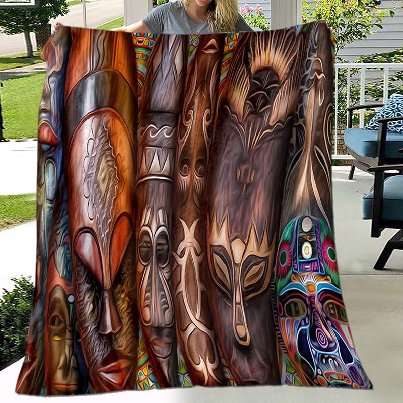 1PC Ancient Egyptian murals, Vikings, Anubis blanket, all season lightweight home office outdoor nap multifunctional blanket