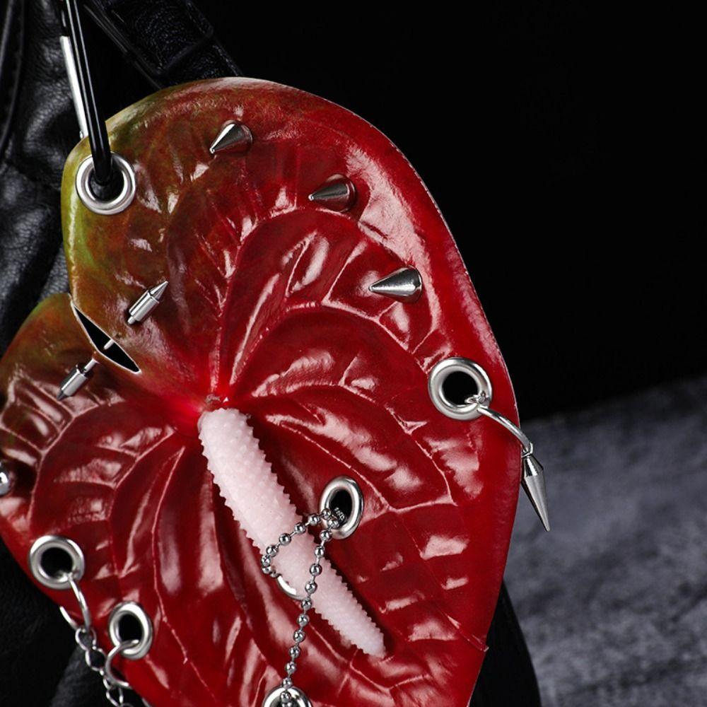 Kluczyki do torebki z zawieszką w kształcie liścia storczyka Phalaenopsis, nitowane  Dla kobiet i dziewcząt