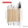11-Piece Handmade Wooden Pottery and Clay Sculpture Tool Set