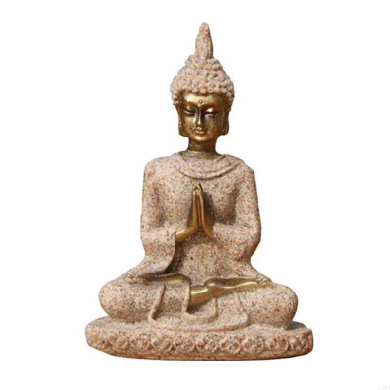 62KD Resin Buddhist Statue Figurine Buddhist Meditating Statue Sculpture for Indoor