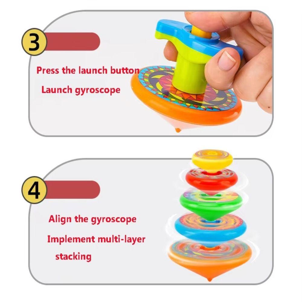 Desktop Game Flying Stacking Gyroscopes Gyro Folding Launcher Gyroscope Set  Boys Gift