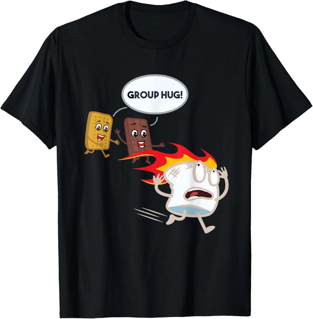 Funny For Men Smores Camping Roasting Outdoor Women T- Shirt