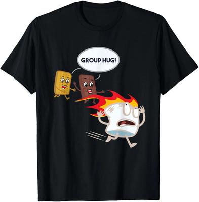 Funny For Men Smores Camping Roasting Outdoor Women T- Shirt