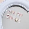Fine flash cat eye three-dimensional cute bow tie cat polka dot cherry bow girl ins wind fake nails children wear