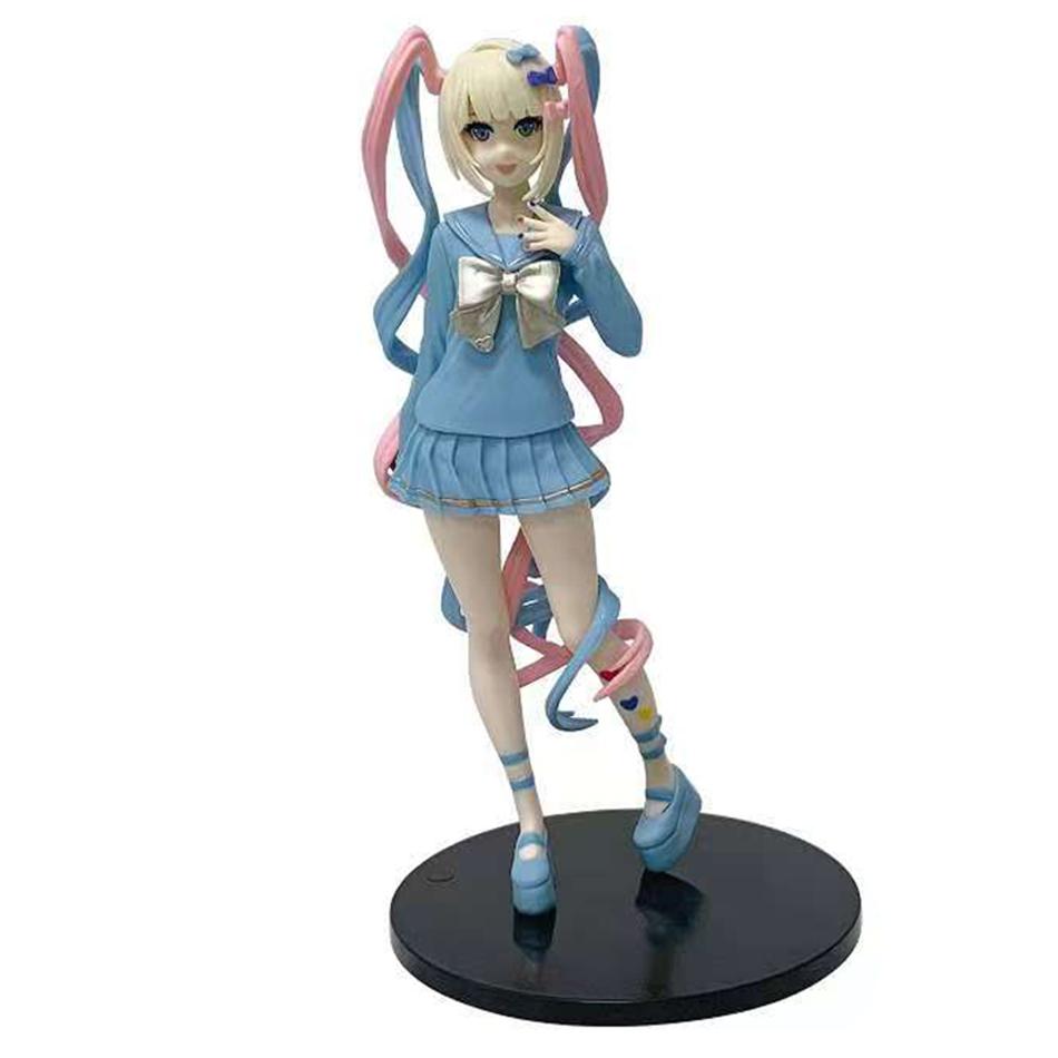 Anime Needy Girl Overdose Figures Cute Rain Action Figures Beautiful Girl Model Pvc Figurine Collection Desktop Birthday Gift Item‘S