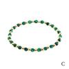 European & American 4mm Faceted Amazonite Bead Bracelet with Spliced Copper-Plated Metal Accents