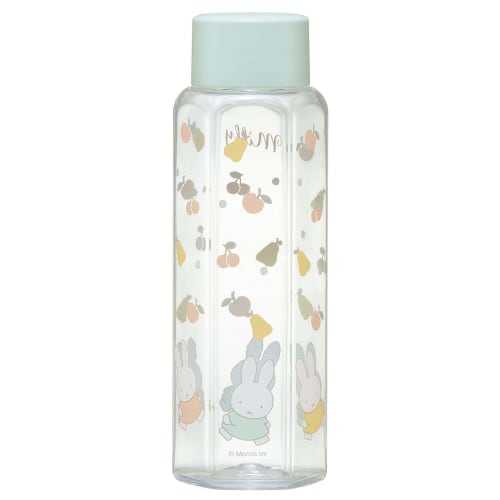 Skater Easy to Hold Hexagonal Water Bottle Plastic 350ml Blow Bottle Adults Kids Direct Drinking Transparent Miffy Lightweight Children Stylish Clear