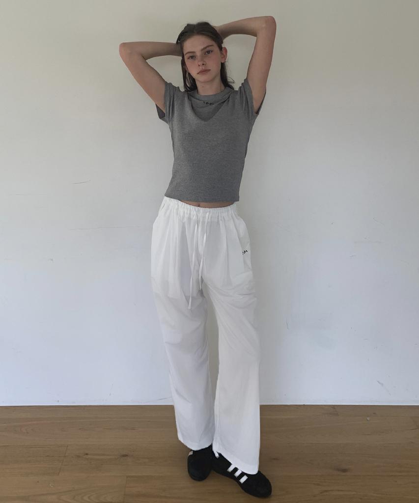 Ingi Active Strap Wide Pants White