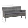 4 Piece Garden Lounge Set with Cushions Poly Rattan Grey