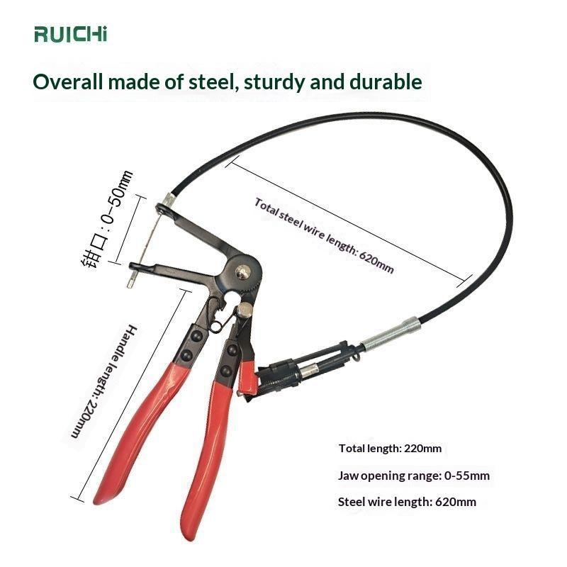 Bendable Hose Clamps 1Pcs Professional Clamping Pliers Long Flexible Cable for Car Engine and Radiator Hose Removal
