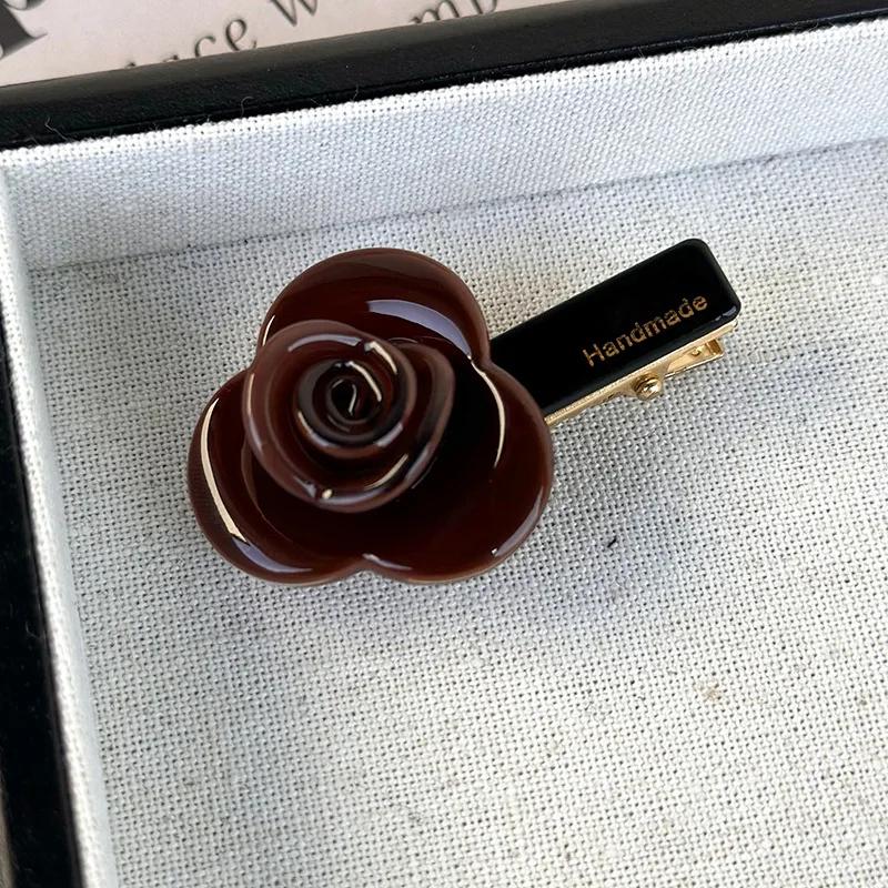 

Ретро Романтическая Роза Цветок Заколка Боковой Зажим Цветной Ацетат Заколка для Волос для Женщин Девушек Сладкий Темперамент Заколки Головной Убор Подарок