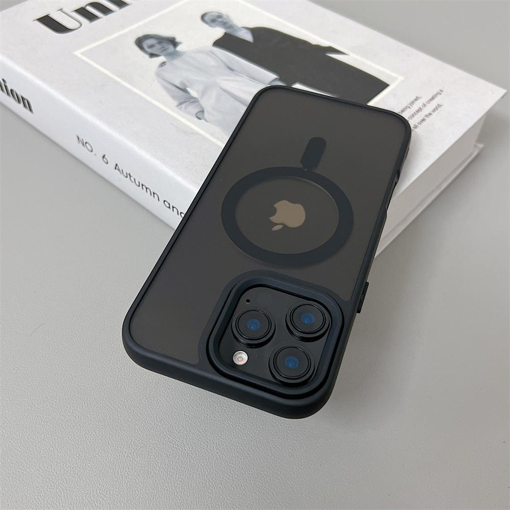 

Роскошный магнитный чехол для телефона Magsafe с беспроводной зарядкой для iPhone 11 12 13 14 Plus 15 16 Pro Max Противоударный матовый чехол For iPhone 15 ProMax