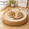 Round Cat Scratching Board Cotton Rope Dog Sleeping Bed Creative Pet Sofa Bed  Nail Trimming