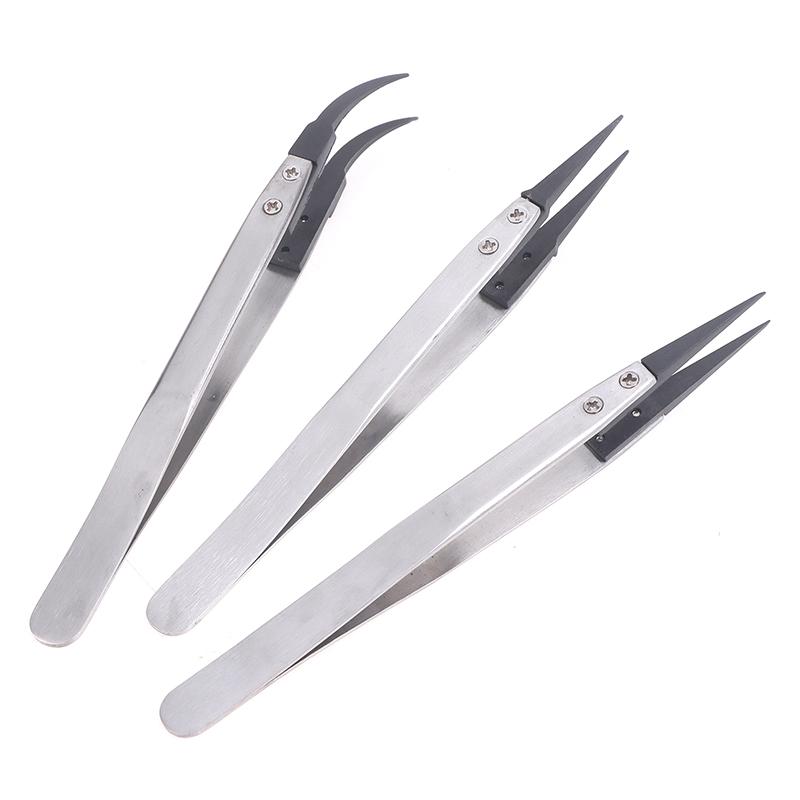Handle Stainless Tweezers Antistatic For Watch Hands Installation Work