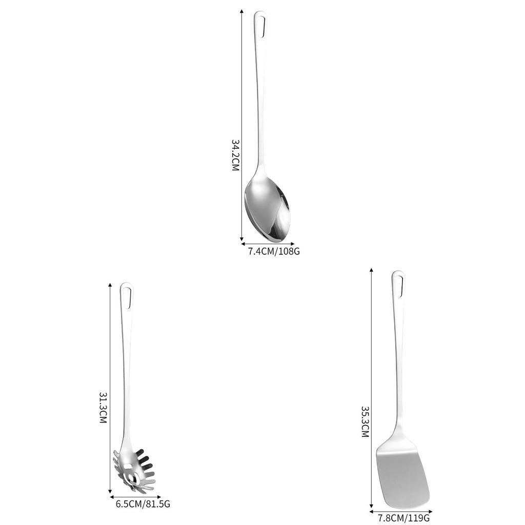 Stainless Steel Cooking Spatula And Soup Ladle With Hightemperature Resistance For Kitchen Use