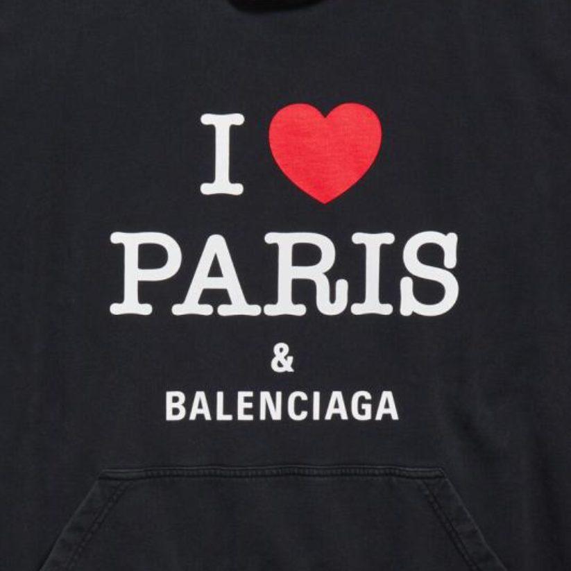 Balenciaga Logo Printed Hoodie 803265TRVM61041
