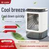Portable Mini Cold Air Conditioner Fan with Silent Vortex and Colorful Light