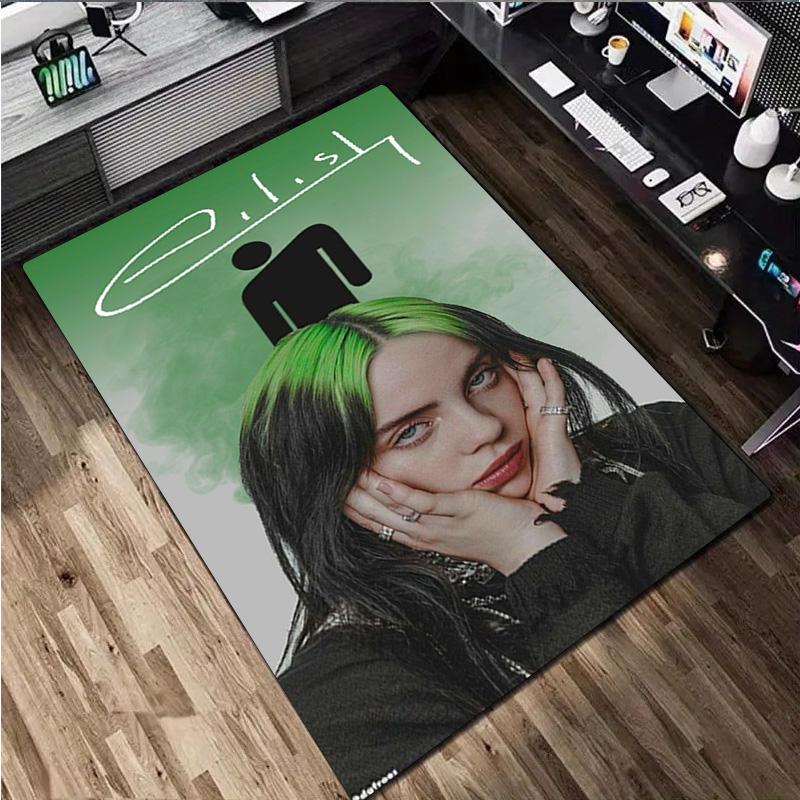 Billie Eilish Album Rug Carpet Office Decorative Carpet For Living Room Bedroom Door Mat Floor Rug Computer Chair Area Rug