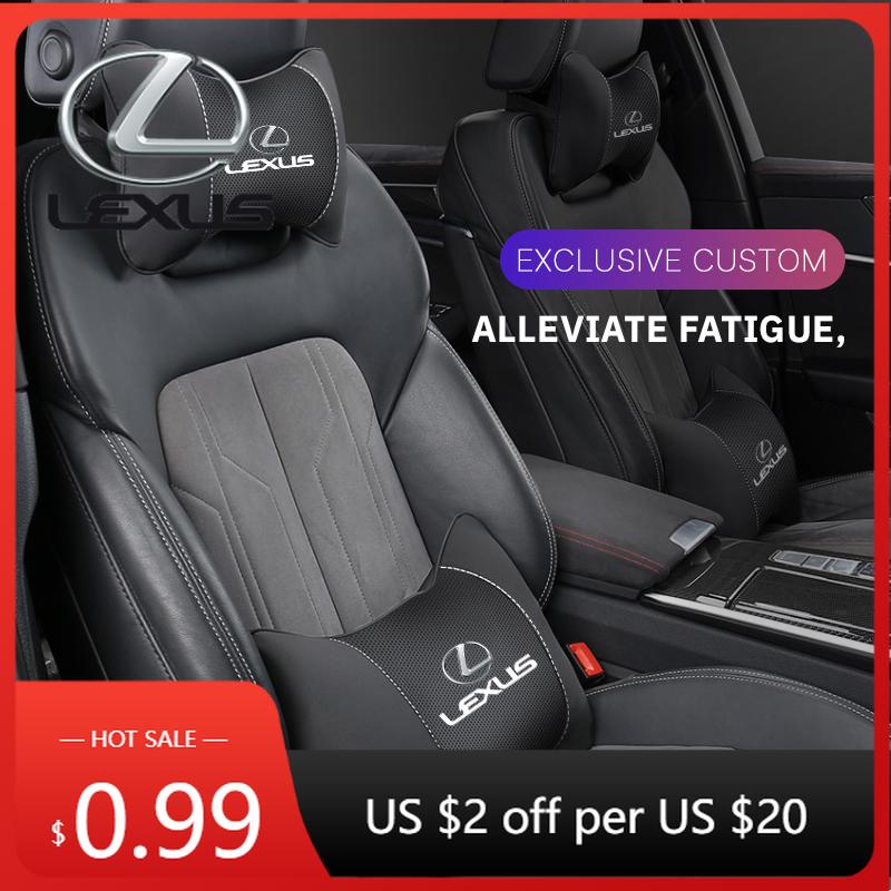 Interior Stickers 1Pcs Car Seat Headrest Auto Logo Neck Pillow For Lexus F SPORT GX460 Ct200h IS250 ES 220D IS200 Fsport GS GX I