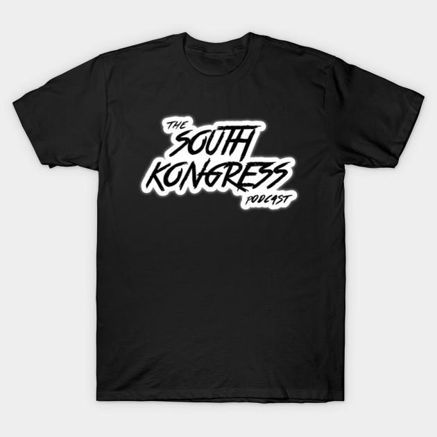 

Men Black Print T-shirt South Kongress Podcast No-Cut Transfer Paper Print Cotton Tshirt 4XL чорний