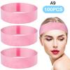 10/50/100pcs Disposable Headbands Spa Salon Facial Headband Black White Pink Elastic Adjustable Magic Tape Skincare Accessory
