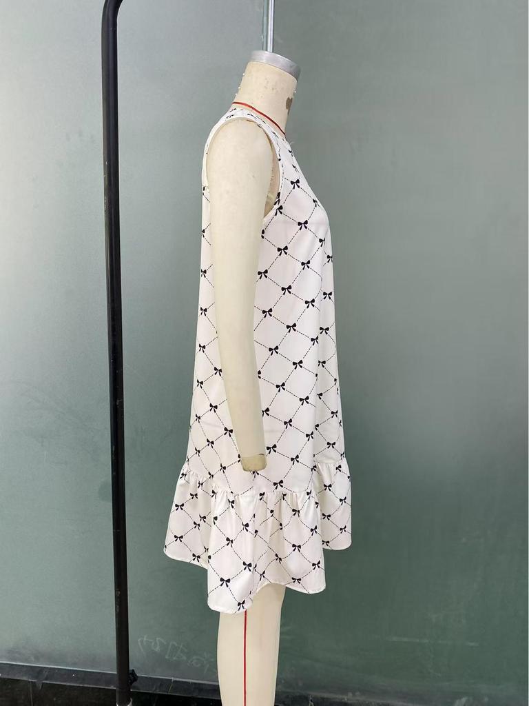 2025 Summer Women's European & American Plaid Sleeveless A-line Dress