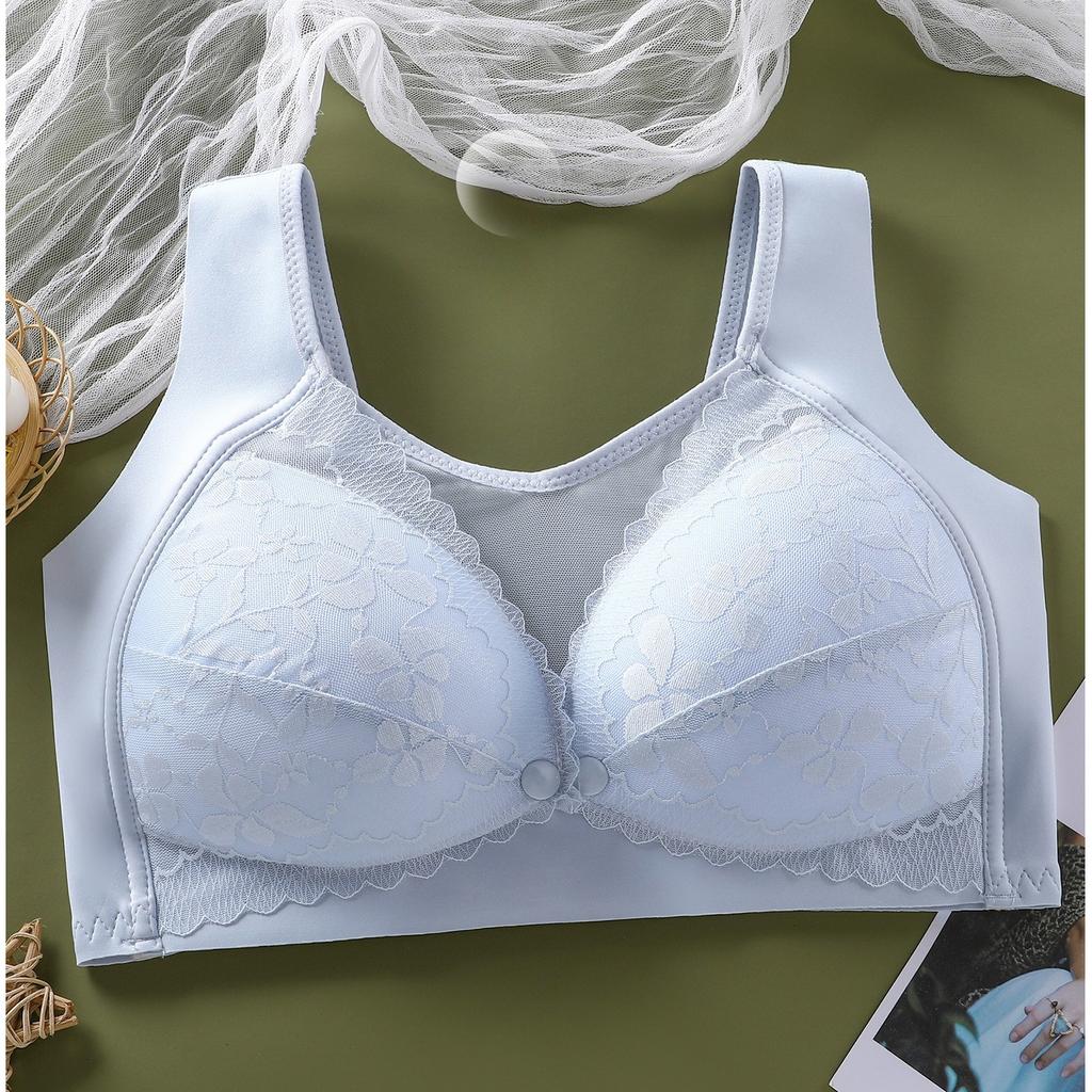 Maternity Nursing Bra Lace Thin Front Closure Breastfeeding Bra Pregnancy Postpartum Push Up Anti Sagging Comfortable Supportive Underwear