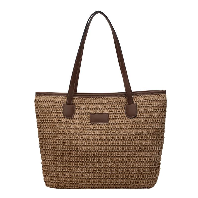 Handbag - Women's Niche Beach Vacation Style Beach Bag with A Single Shoulder Strap
