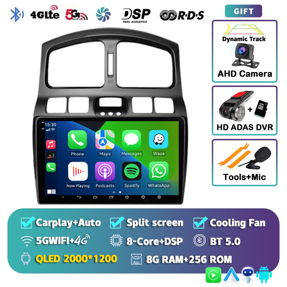 Android 14 Carplay Auto Car Radio For Hyundai Classic Santa Fe 2005 2006-2015 GPS Multimedia Video Player Head Unit 2Din Stereo