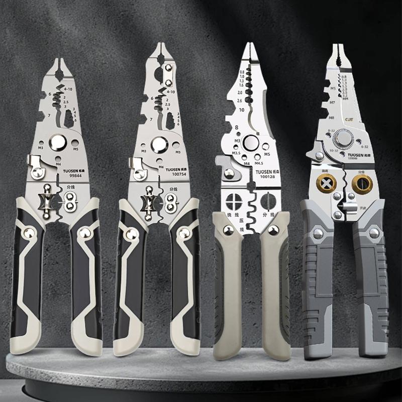 Multifunctional Wire Stripper Tools Electrician Wire Splitter Wire Winding Pliers Crimping Pliers Electrician Repair Hand Tool