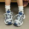 Dad Shoes Sieviešu jaunas platformas platformas elpojošas kedas, šņorējamas ikdienas apavi