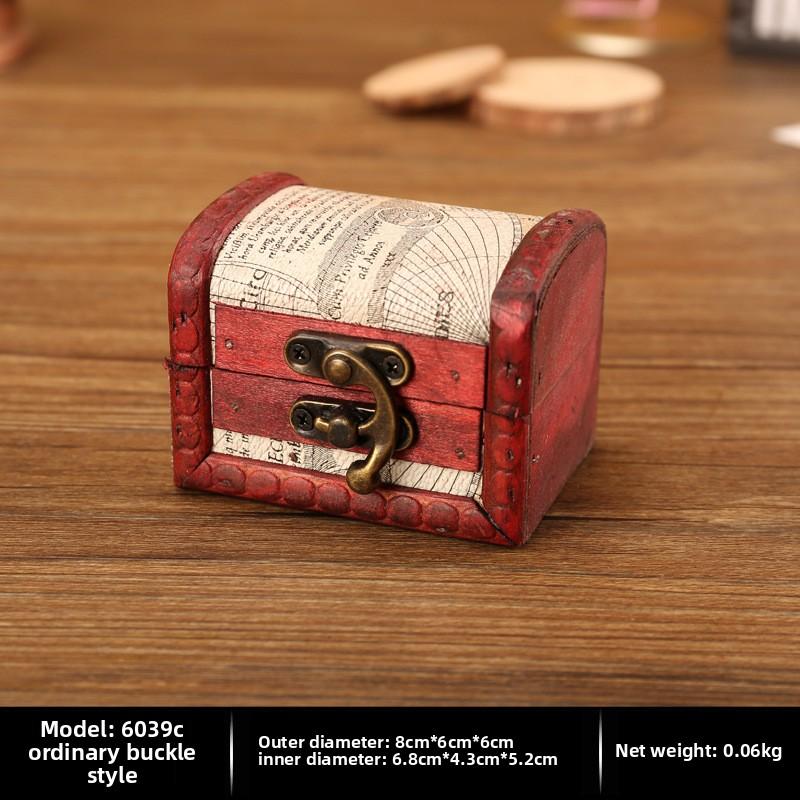 European Creative Wooden Box Storage Storage Box Happy Candy Box Gift Jewelry Packaging Box Crafts Small Box