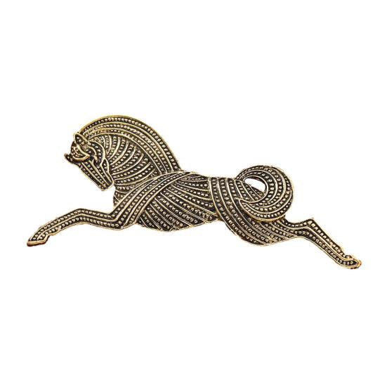 

Брошь в стиле ретро Эмаль Позолоченная Дизайн лошади Брошь-булавка Значок на лацкан пиджака Стильный аксессуар A