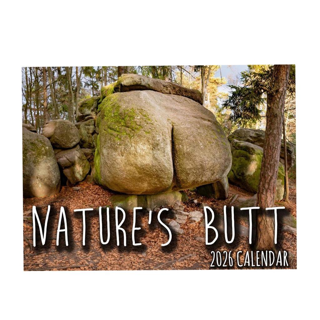 Natural Bottom Calendar, 2026 Planning, Fun Paper Calendar, Gifts For Adults And Children