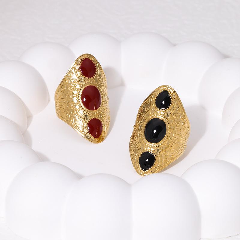 18K Gold Plated Stainless Steel Open Ring: Simple, Versatile, Niche Design, Colorfast Titanium Steel