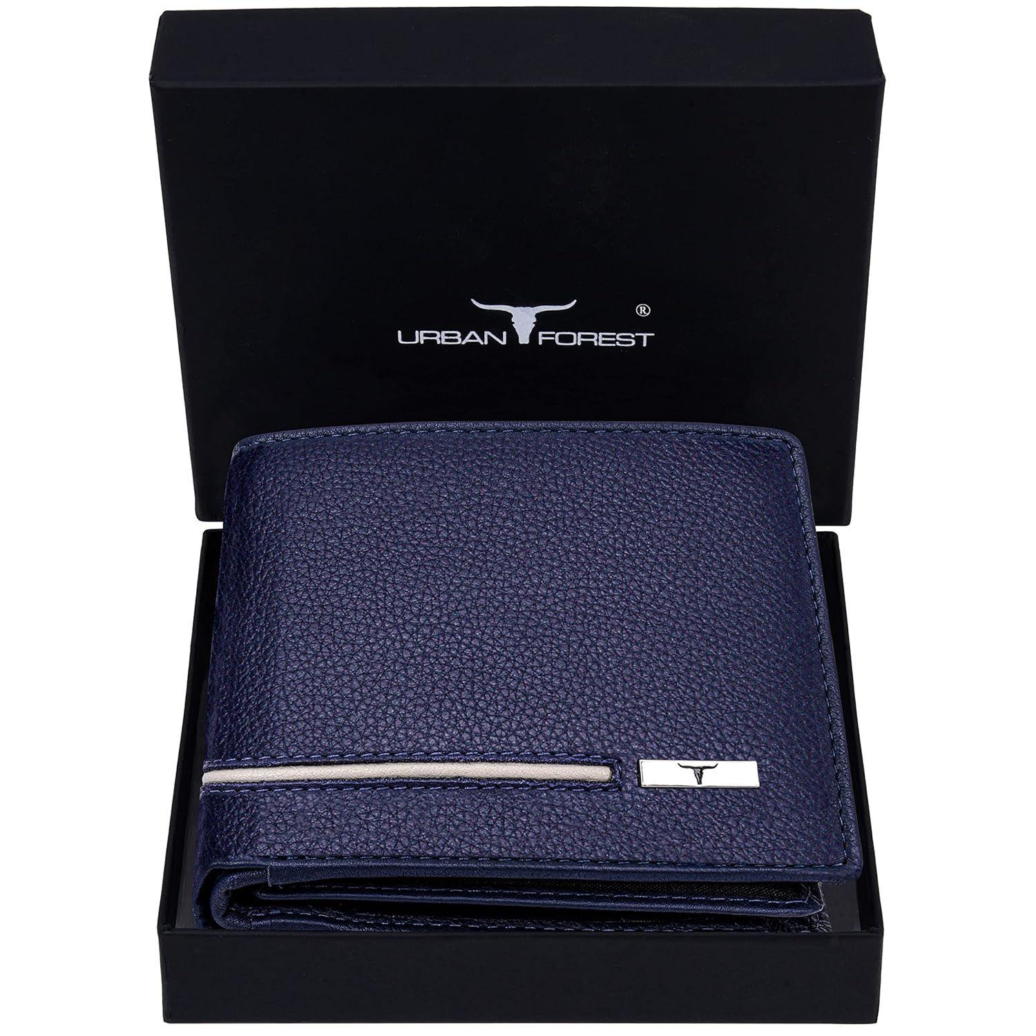 

Мужской кожаный кошелек Stag Blue Sand синий/песочный