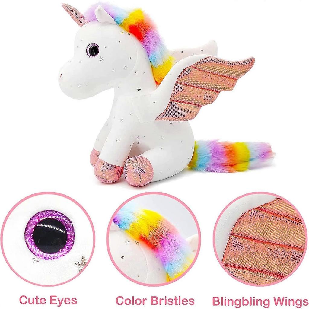 Einhorn Stofftier Weiche Einhorn Plüschtiere Regenbogen Rosa Einhorn Geburtstagsgeschenk für Mädchen Baby Kleinkind Kinder Party Heimdekoration