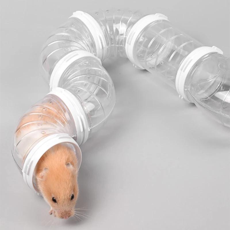 Hamster Coop Tunnel DIY Remodeled Hamster Maze Cage External Tubes Tunnel Set Sports U Pipe Hamster Accessory Pipeline Supplies