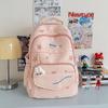 Print Star Letter Pattern Backpack With Multiple Compartments For Teens Girls