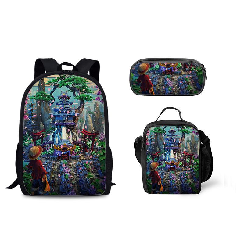 One Piece Backpack Ice Pack Set For Students With Nylon Material And Daily Use